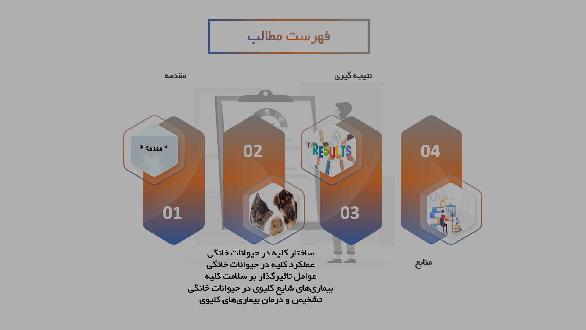 پاورپوینت بررسی فیزیولوژی کلیه در حیوانات خانگی